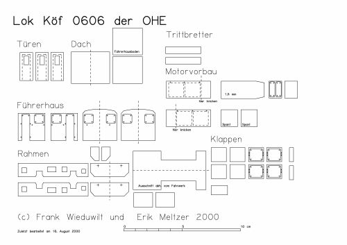 Bastelbogen für die OHE-Köf 0606