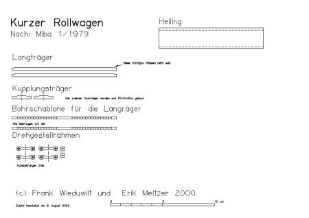 Bastelbogen für einen Rollwagen