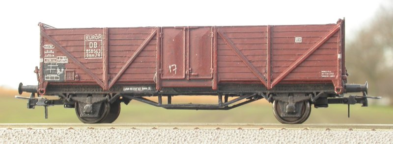 Omm 29 (Märklin/Roco-Umbau) mit Kreideanschriften